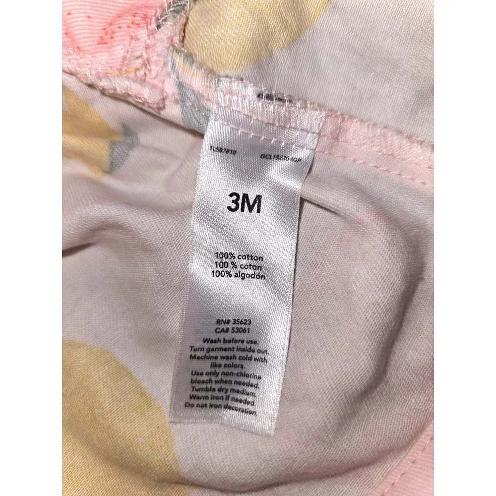 Just One You Carters Dress Sz 3 M Months Baby Overall Dress Lemons‎ Pink Yellow